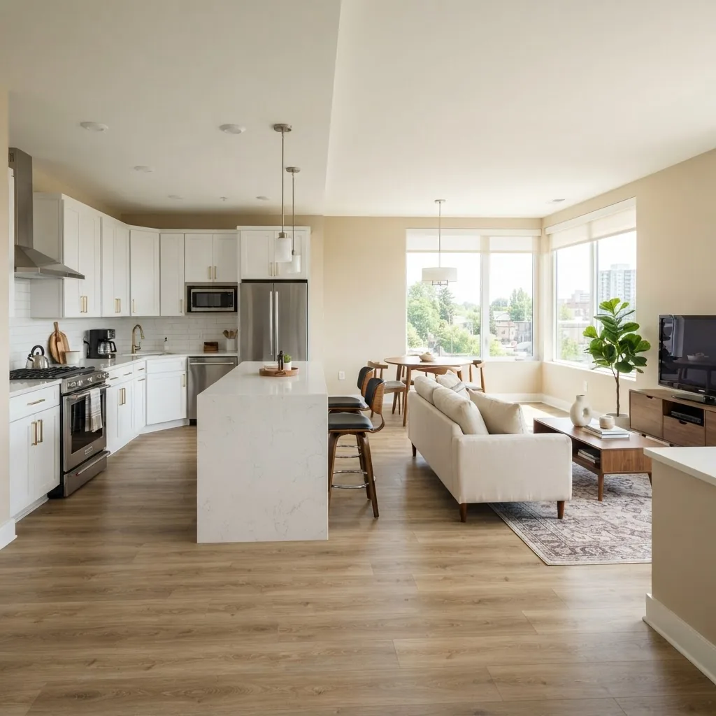 Newly renovated apartment interior
